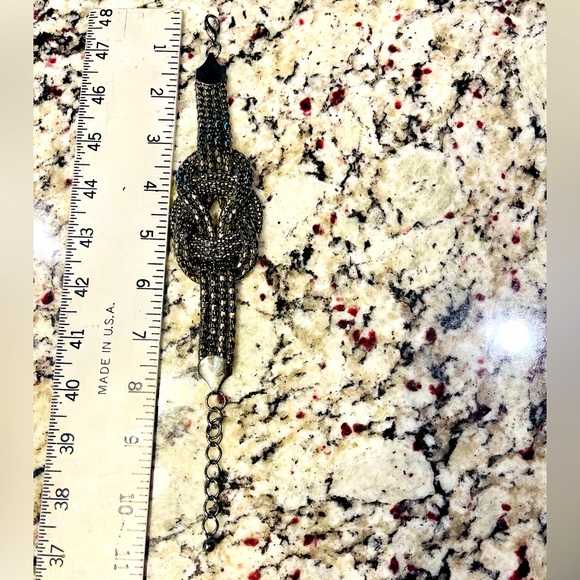 Nordstrom Knotted Chain Bracelet Silver/Chrome ONE SIZE NWOT - Picture 12 of 14